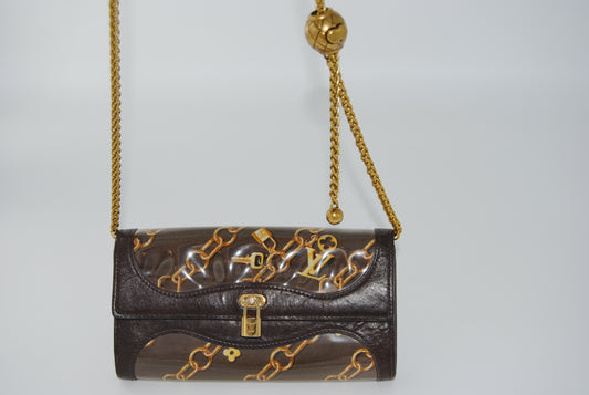 Louis Vuitton Monogram Charms Porte-Monnaie Wallet Brown Pre Owned