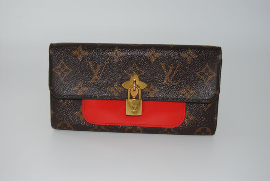 Louis Vuitton Coquelicot Monogram Canvas Flowers Wallet Pre Owned