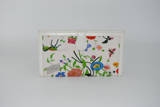 Gucci Long Wallet Floral Ivory