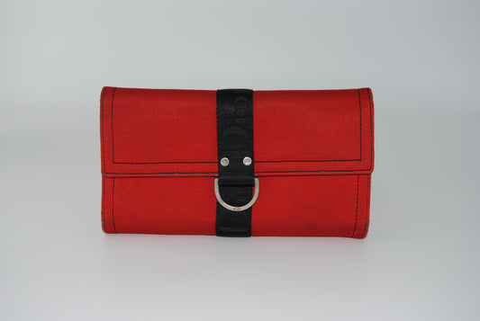 Dior Vintage Red Cloth Wallet