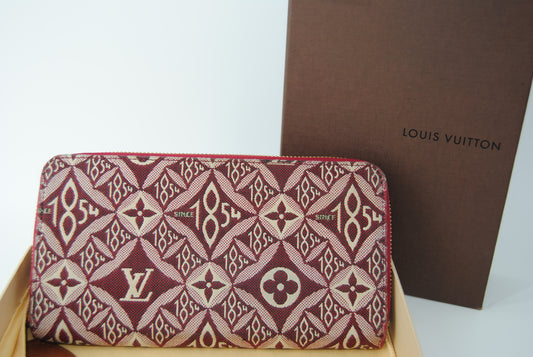 Louis Vuitton Jacquard Since 1854 Zippy Wallet Bordeaux