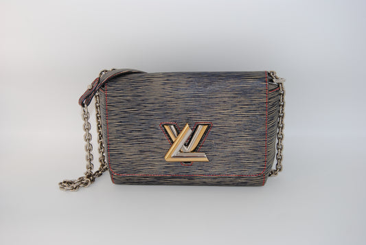 Louis Vuitton Epi Twist Shoulder Bag MM Denim Dark