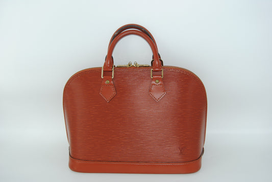 Louis Vuitton Brown Epi Alma Handbag