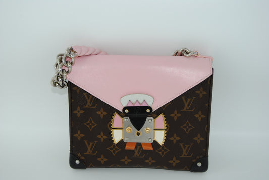 Louis Vuitton Monogram Tribal Chain Mask Pochette Pink