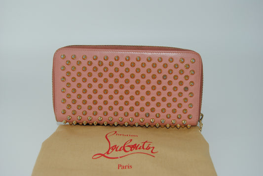 Christian Louboutin Panettone Long Wallet Zip Around Pink