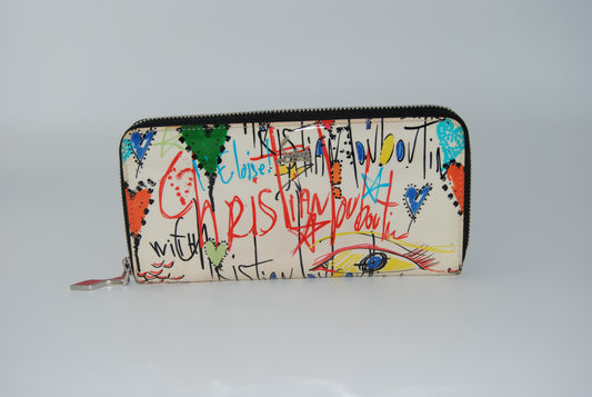 Christian Louboutin Panettone  Multicolor Printed Wallet