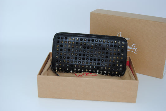 Christian Louboutin Panettone Long Wallet Zip Around Black