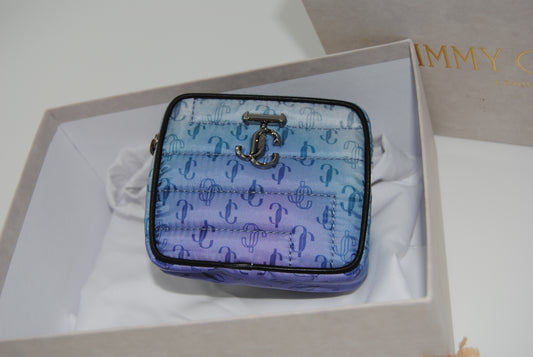 Jimmy Choo Monogram  Wrist Bag  Blue