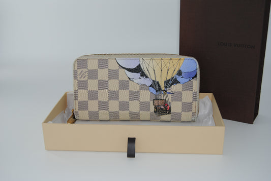 Louis Vuitton Limited Edition Damier Azur Illustre Zippy Wallet