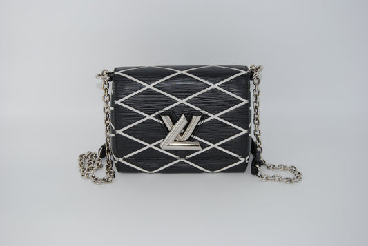 Louis Vuitton Epi Malletage Twist Shoulder Bag PM Black