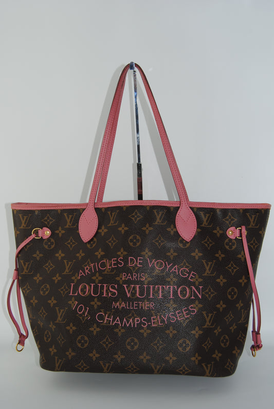 Louis Vuitton Neverfull Tote Limited Edition Ikat Monogram Canvas MM Brown