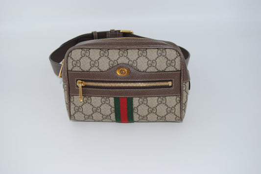 Gucci  Ophidia Belt bag Brown with gold hardware
