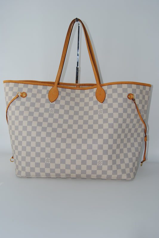 Louis Vuitton Damier Azur Neverfull GM Tote Bag