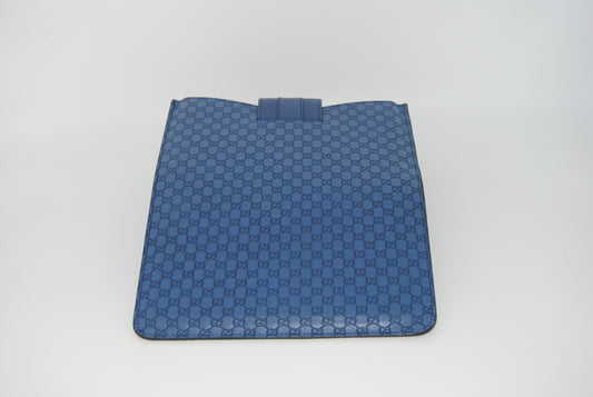 Gucci Blue Micro Guccissima Leather Tablet