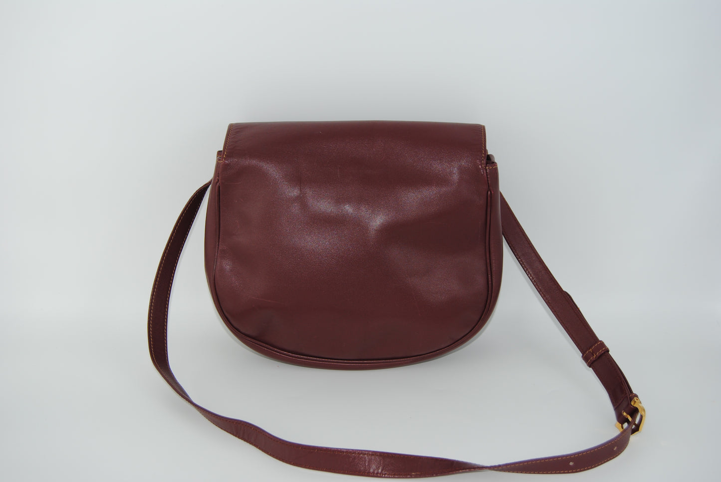 Cartier Must Leather Bordeaux Shoulder Bag