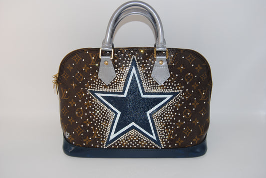 Louis Vuitton Monogram Alma MM Customized Dallas Cowboys