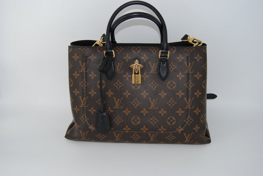 Louis Vuitton Monogram Flower Tote Black