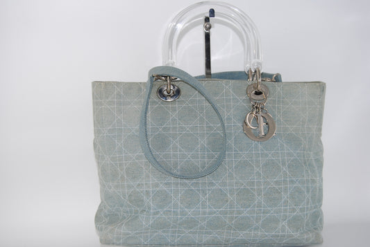 Dior Lady Dior Denim Tote Bag