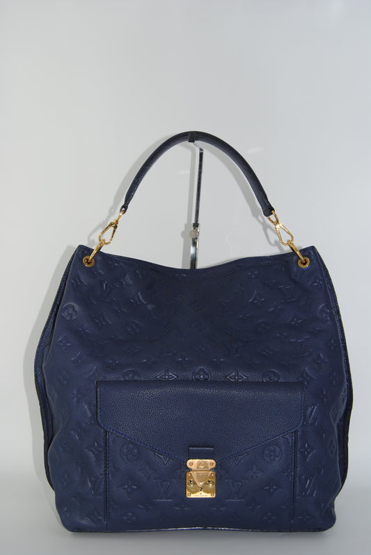 Louis Vuitton Monogram Empreinte Leather Metis Bag Celeste