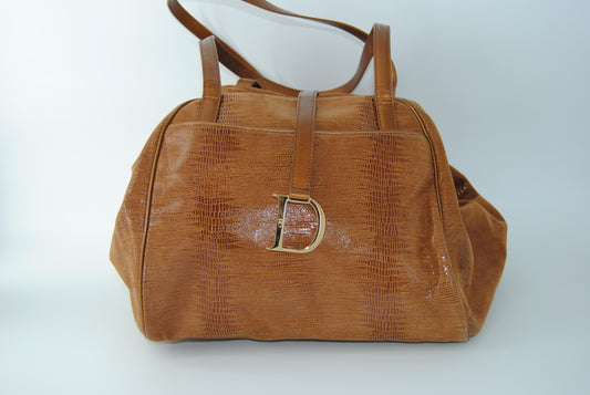 Dior White Cannage Canvas Tote Cream