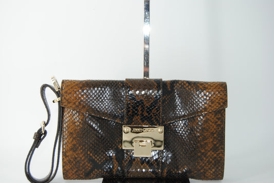 Jimmy Choo Brown Leather Clutch